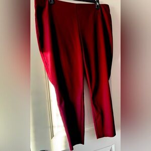 Maroon High waist skinny plus size pants